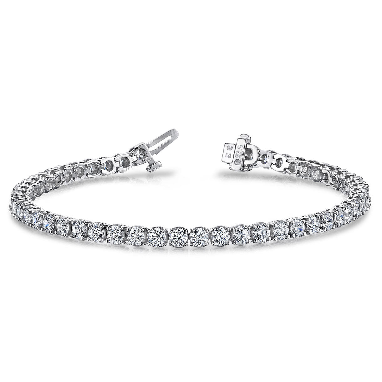 4CT 14K White Gold Tennis Bracelet