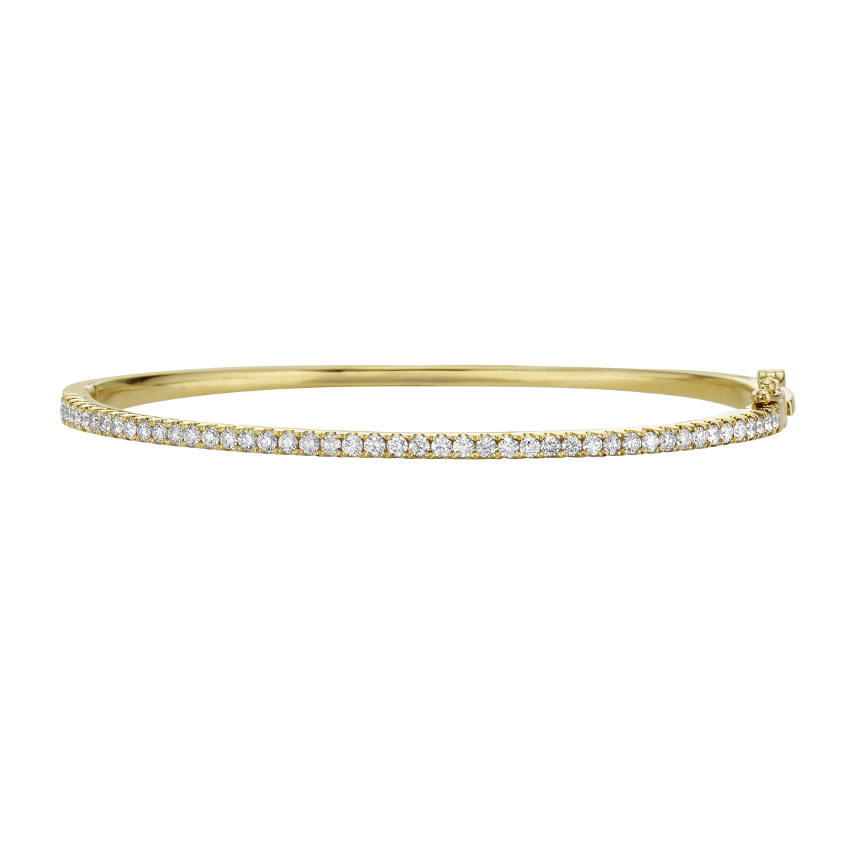 Classic 14K Yellow Gold Diamond Bangle