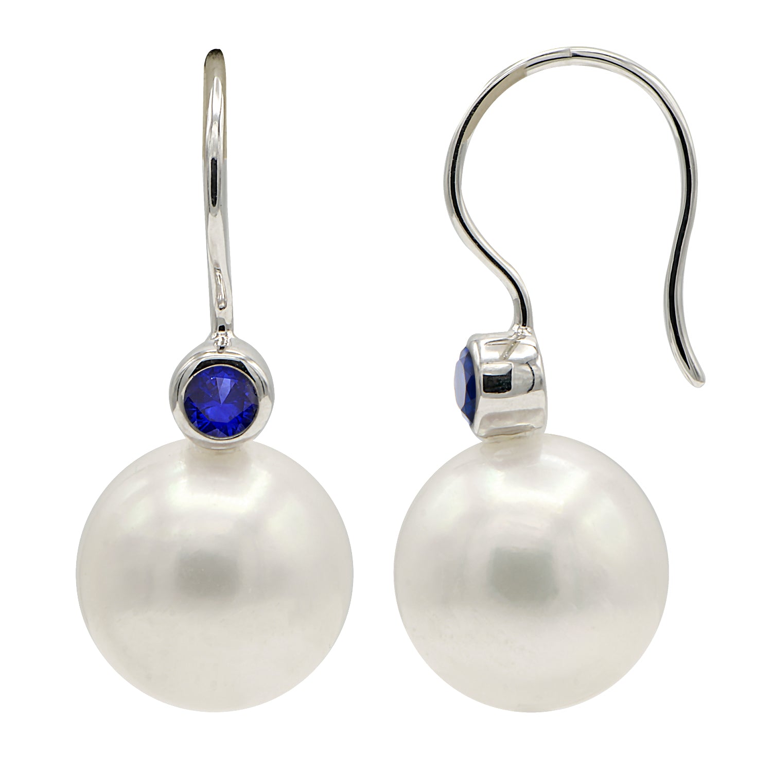 Earrings 14KW/0.9G Freshwater 2RD-0.08CT 9-10mm AE112184S