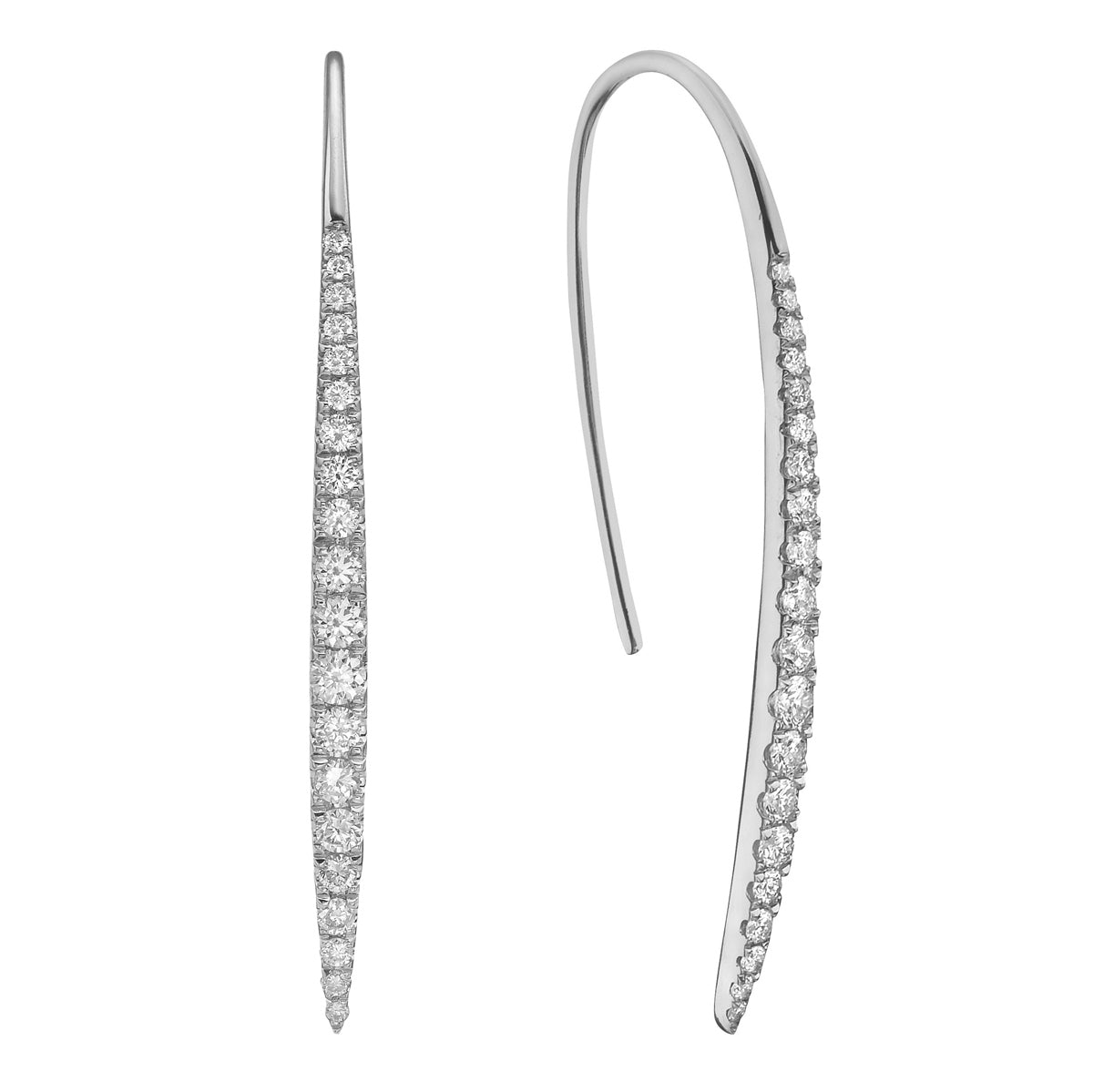 18KW Diamond Hanging Earrings