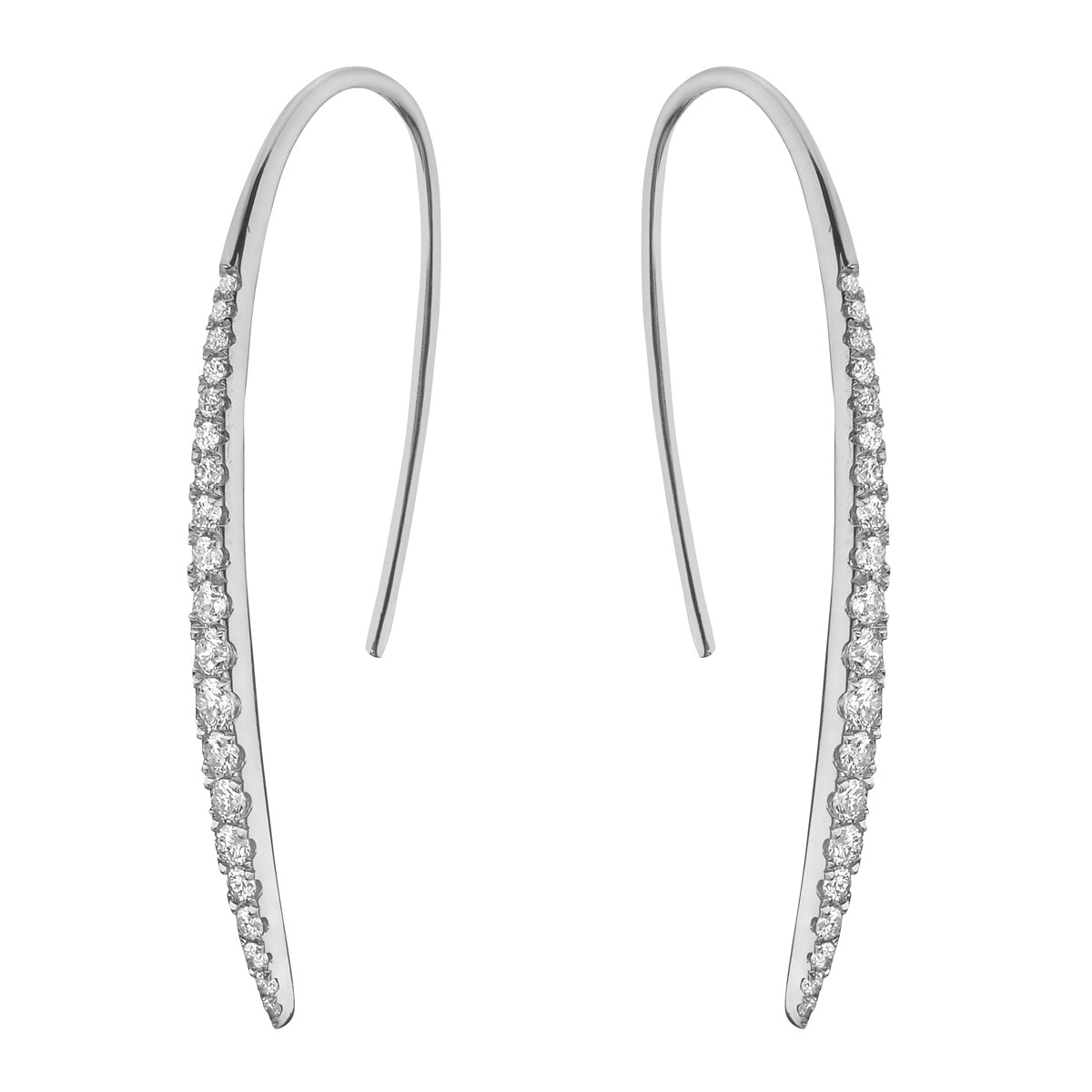 18KW Diamond Hanging Earrings