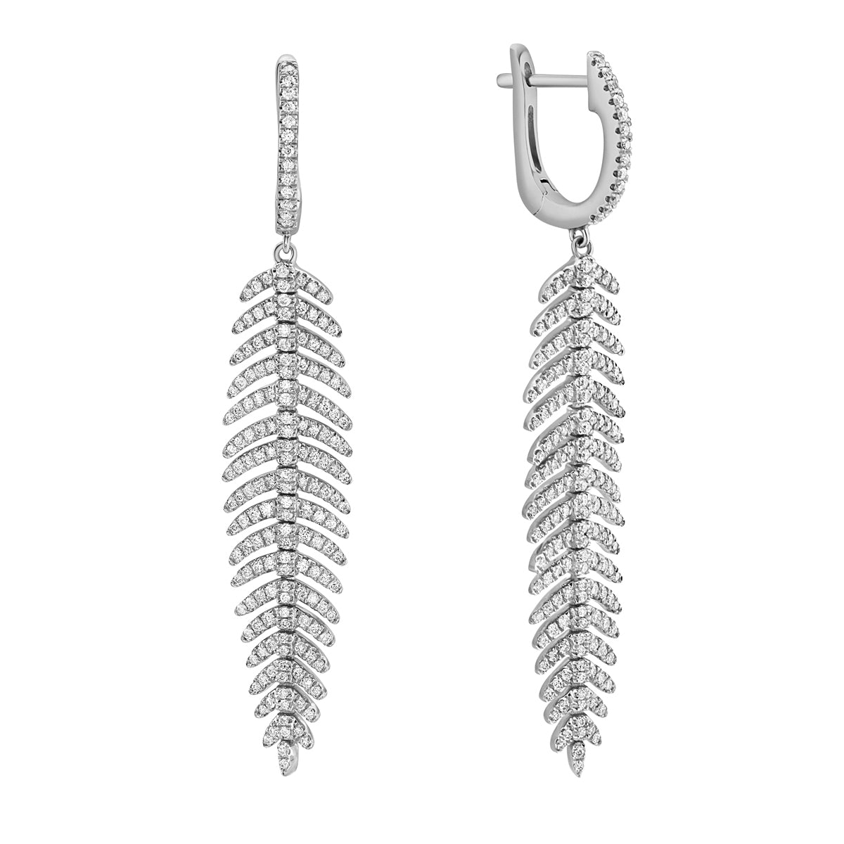 18KW Diamond Hanging Earrings