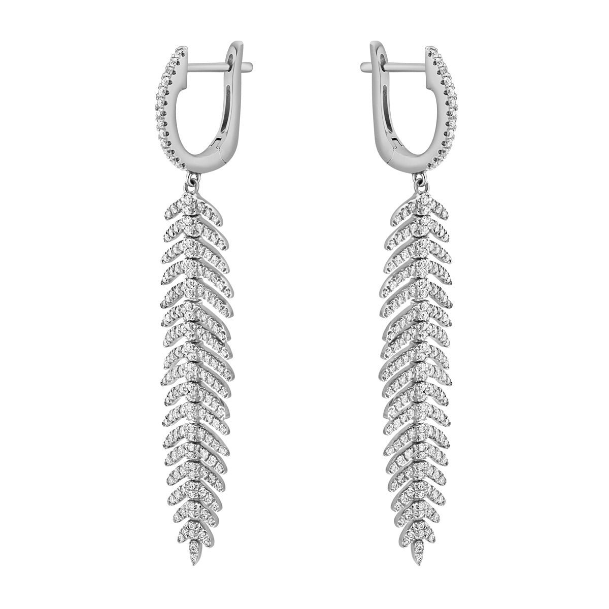 18KW Diamond Hanging Earrings