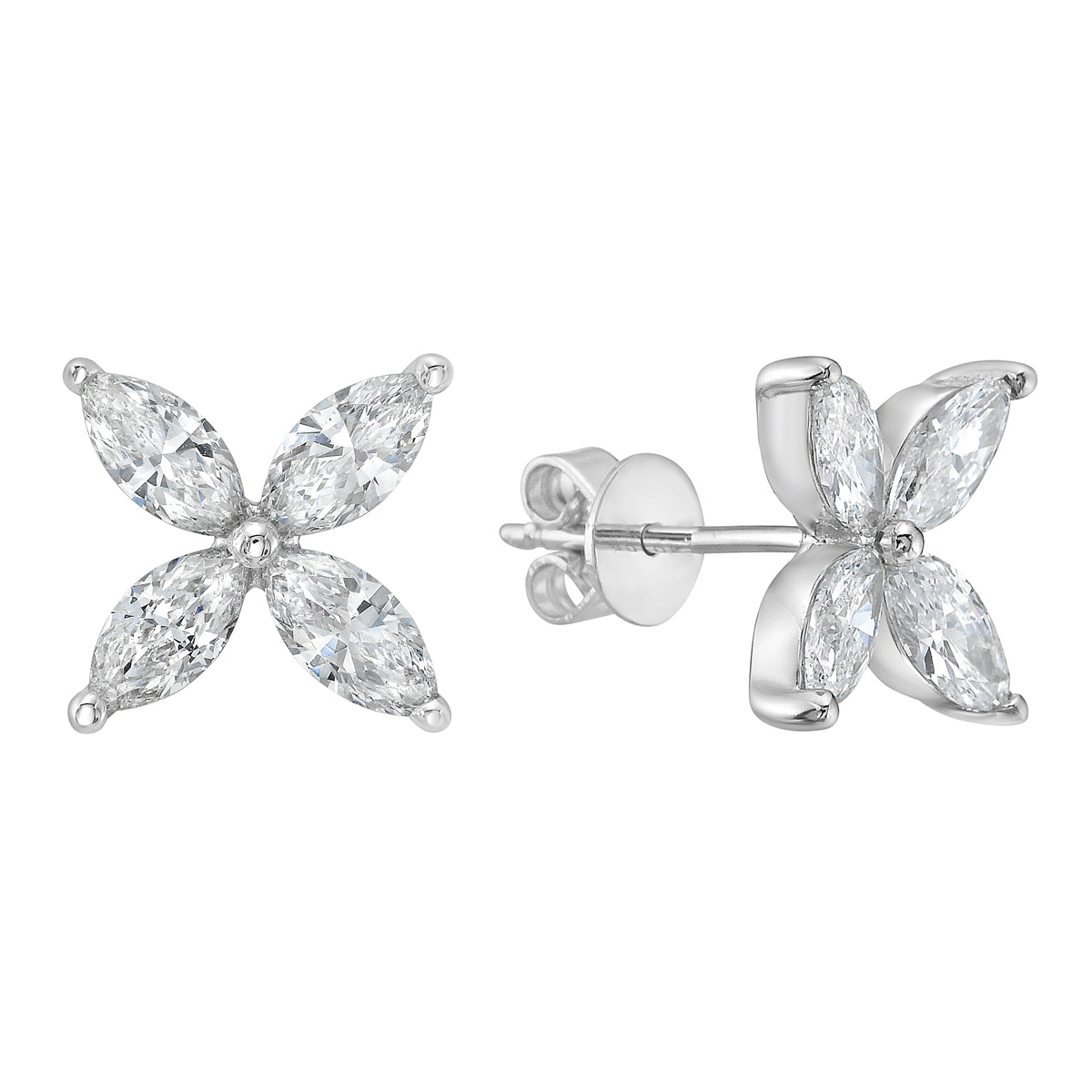 18KW Diamond Stud Earrings