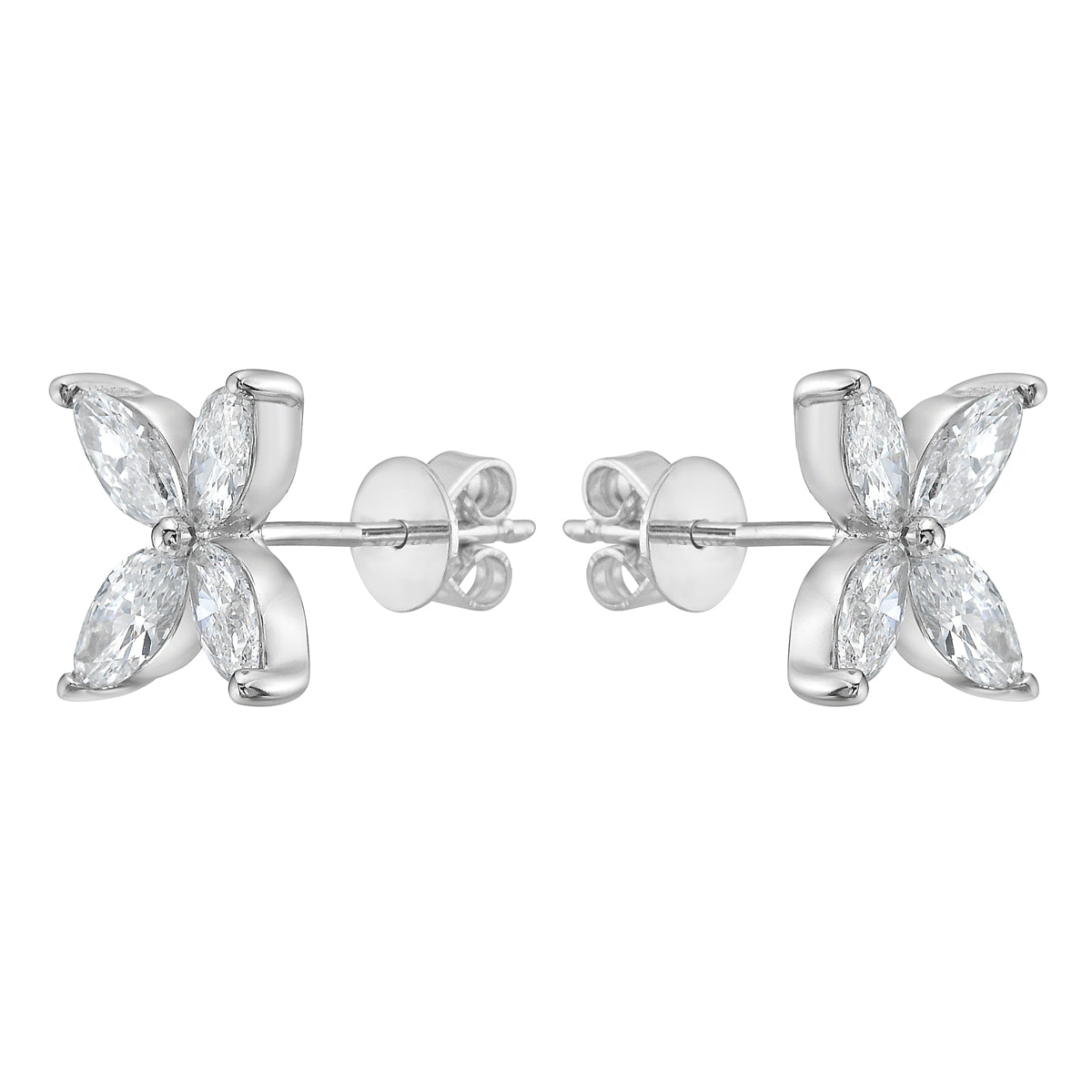 18KW Diamond Stud Earrings