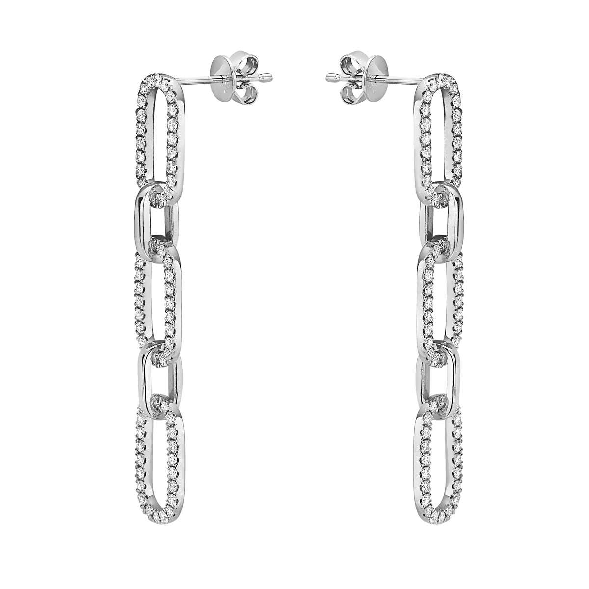 Earrings 18KW/5.6G 132RD-0.88CT