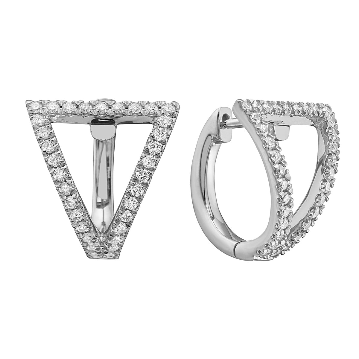 Earrings 18KW/3.5G 66RD-0.41CT