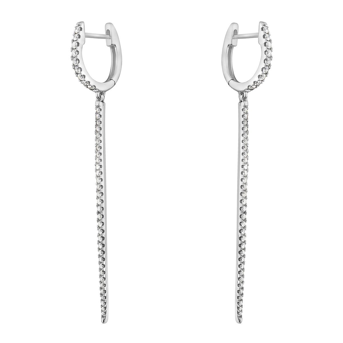 Earrings 18KW/3.7G 82RD-0.52CT