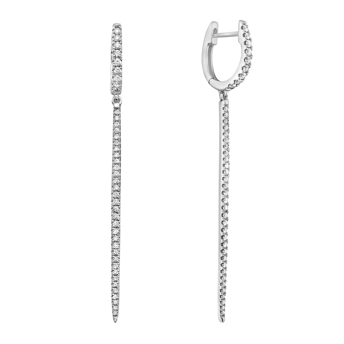 Earrings 18KW/3.7G 82RD-0.52CT