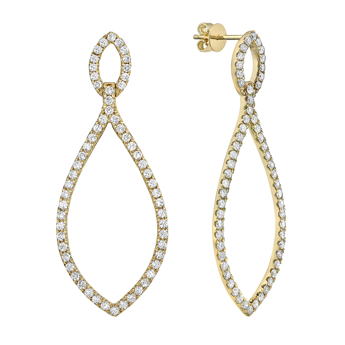 14K Yellow Gold Drop Earrings