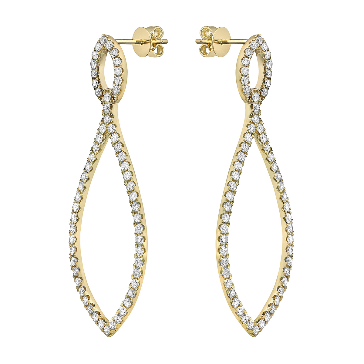 14K Yellow Gold Drop Earrings