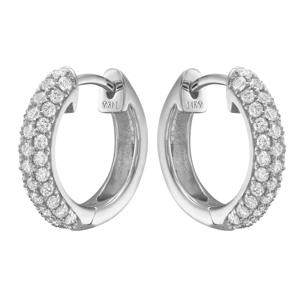 Earrings 18KW 68RD-0.51CT