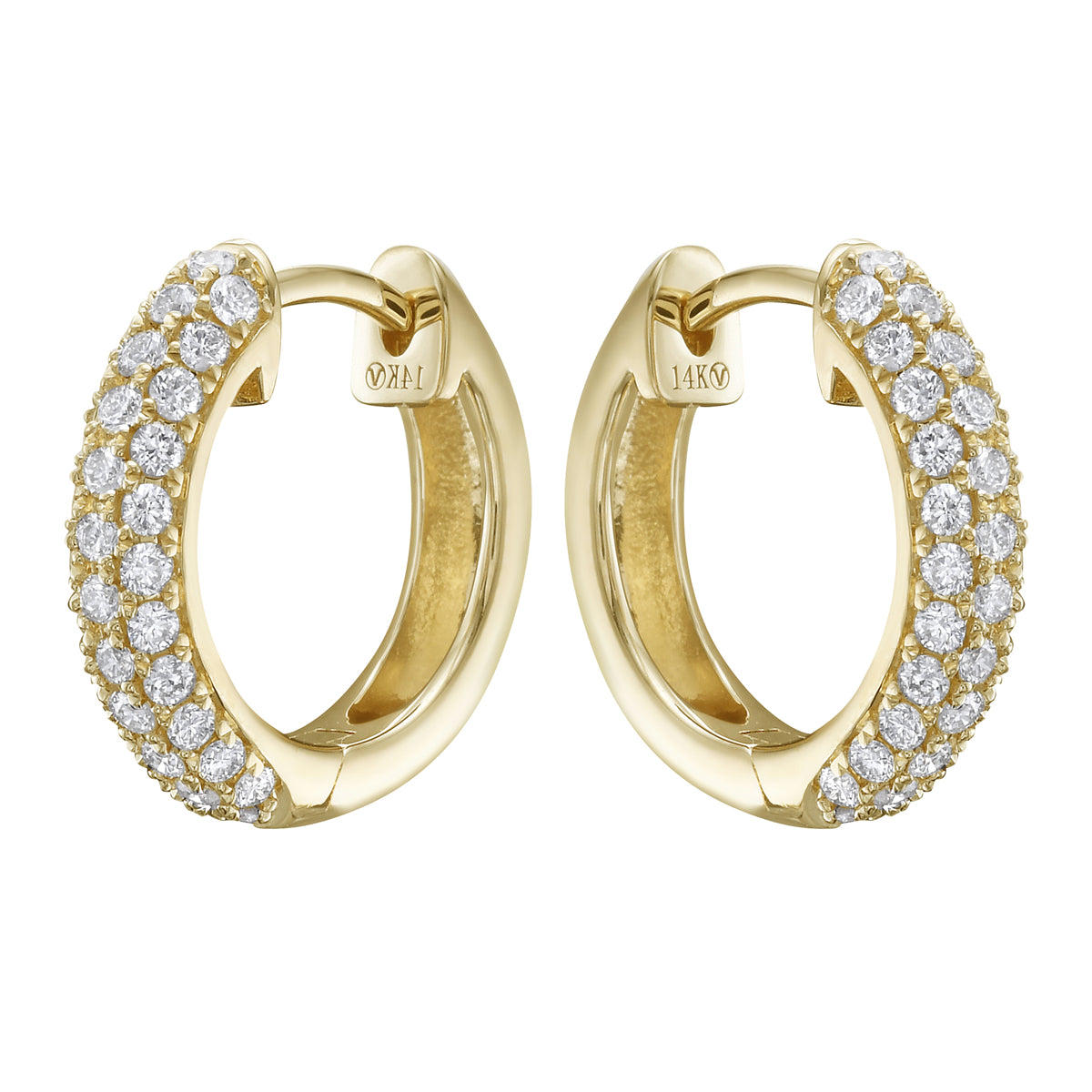 Earrings 14KY/2.7G 68RD-0.48CT