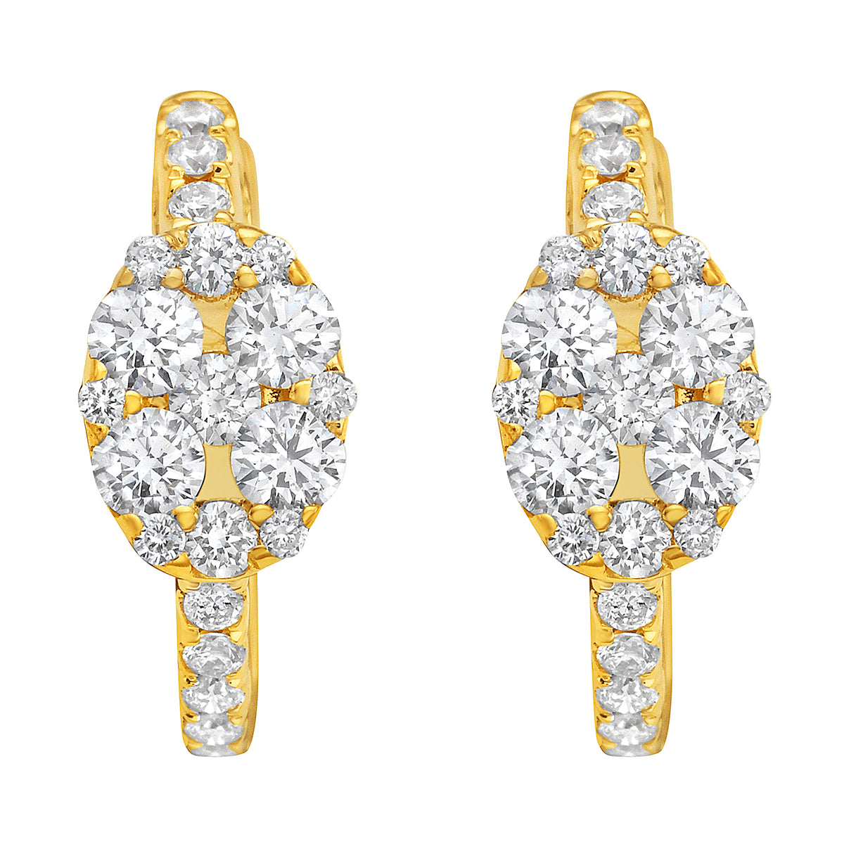 Earrings 14KY/2.3G 44RD-0.62CT