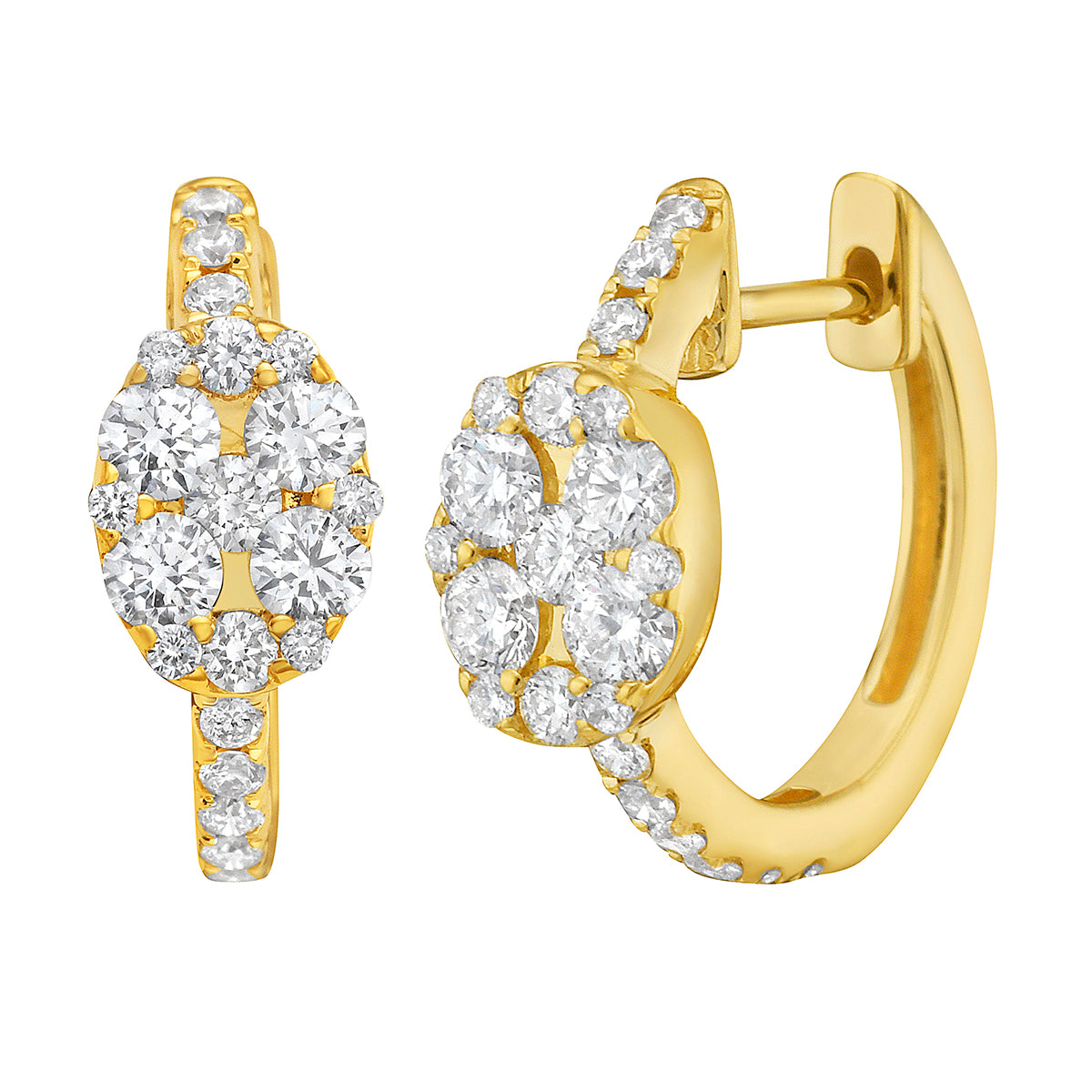 Earrings 14KY/2.3G 44RD-0.62CT