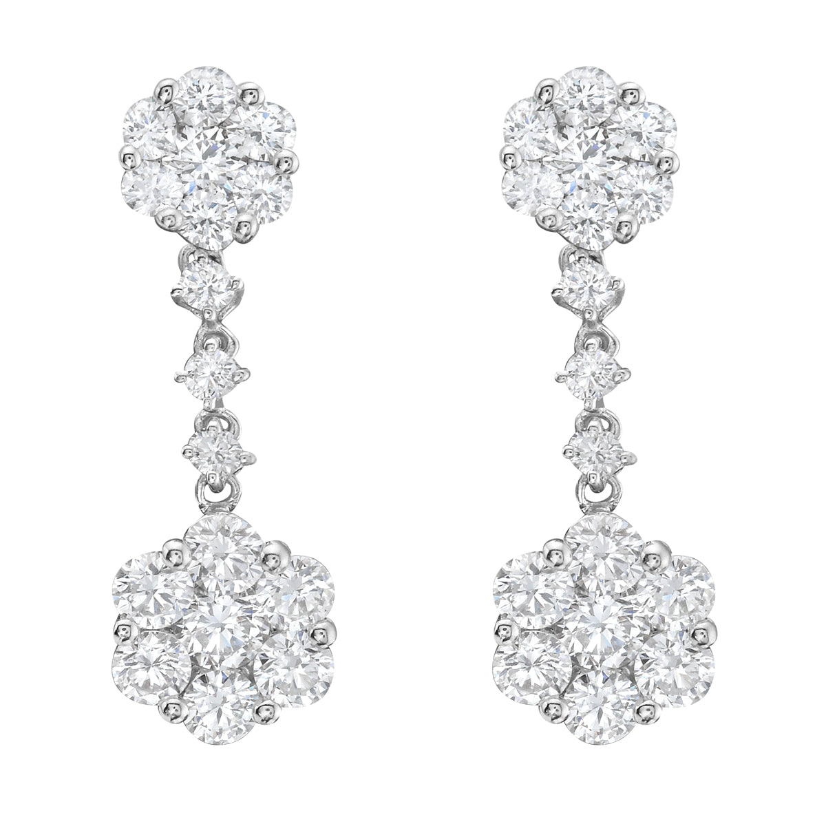 Earrings 14KW/2.4G 16RD-0.63CT 18RD-1.03CT