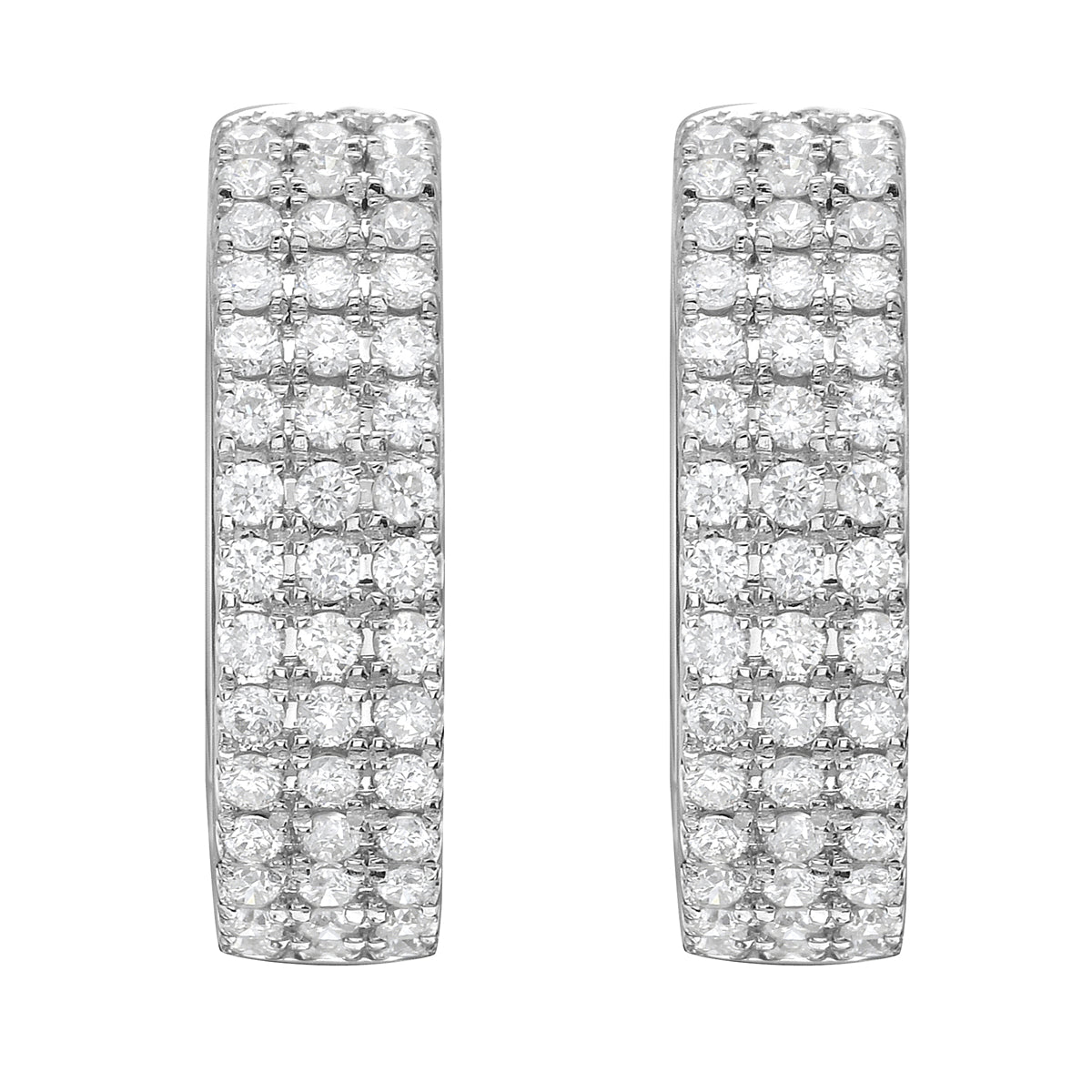 Earrings 18KW/4.3G 90RD-0.52CT