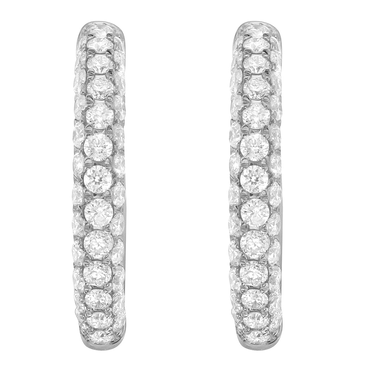 Earrings 18KW/3.6G 74RD-0.91CT