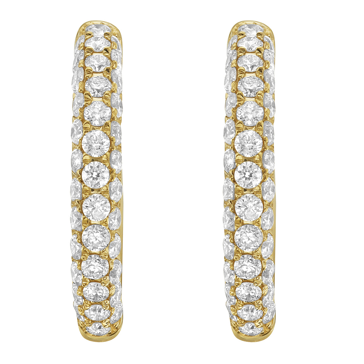 Earrings 14KY/3.3G 74RD-1.01CT