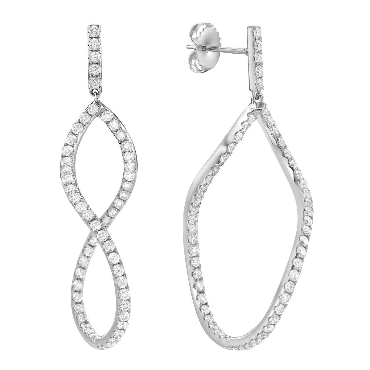 Earrings 14KW/7.5G 114RD-2.35CT