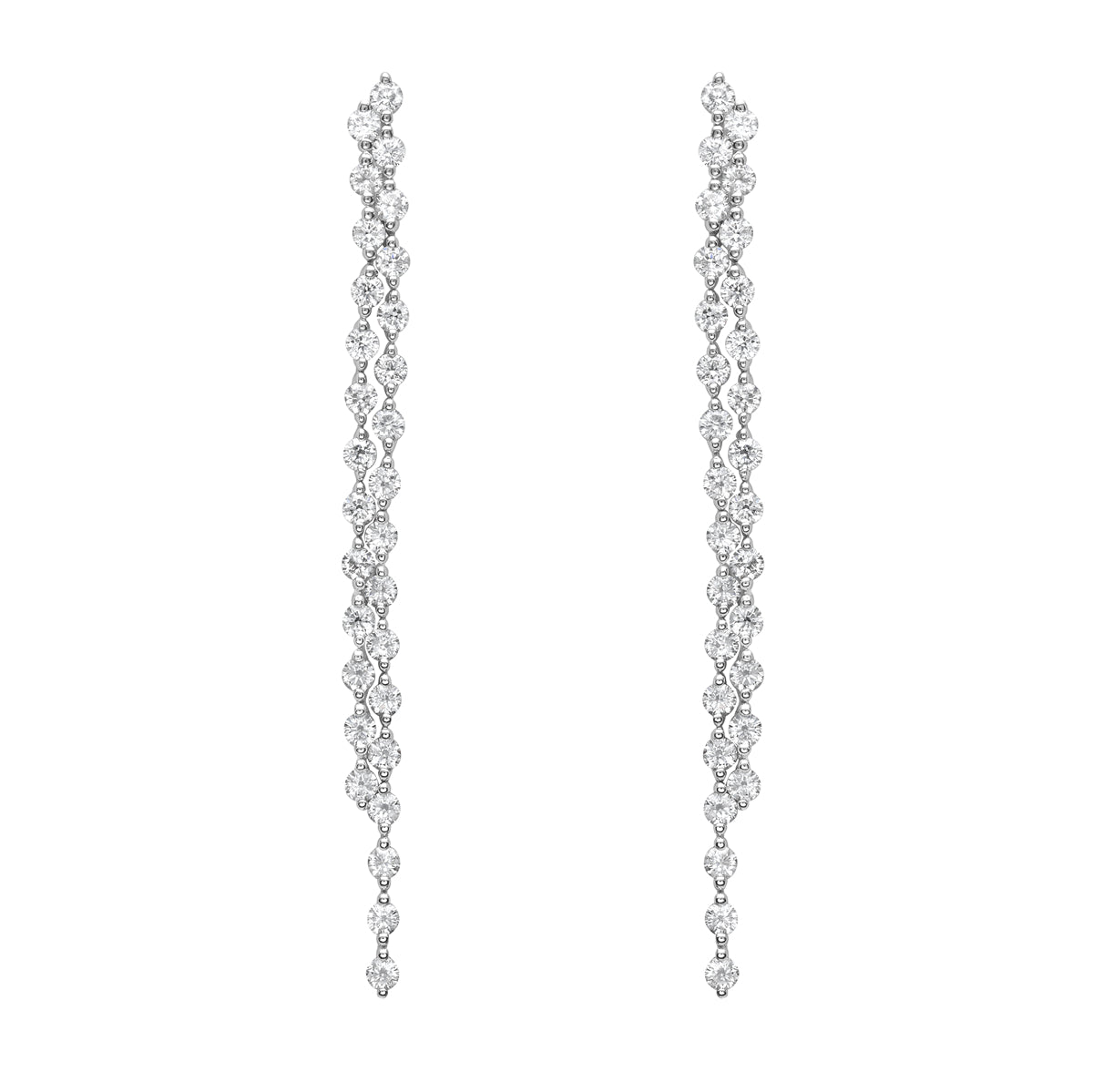 Earrings 14KW/4.8G 60RD-2.42CT