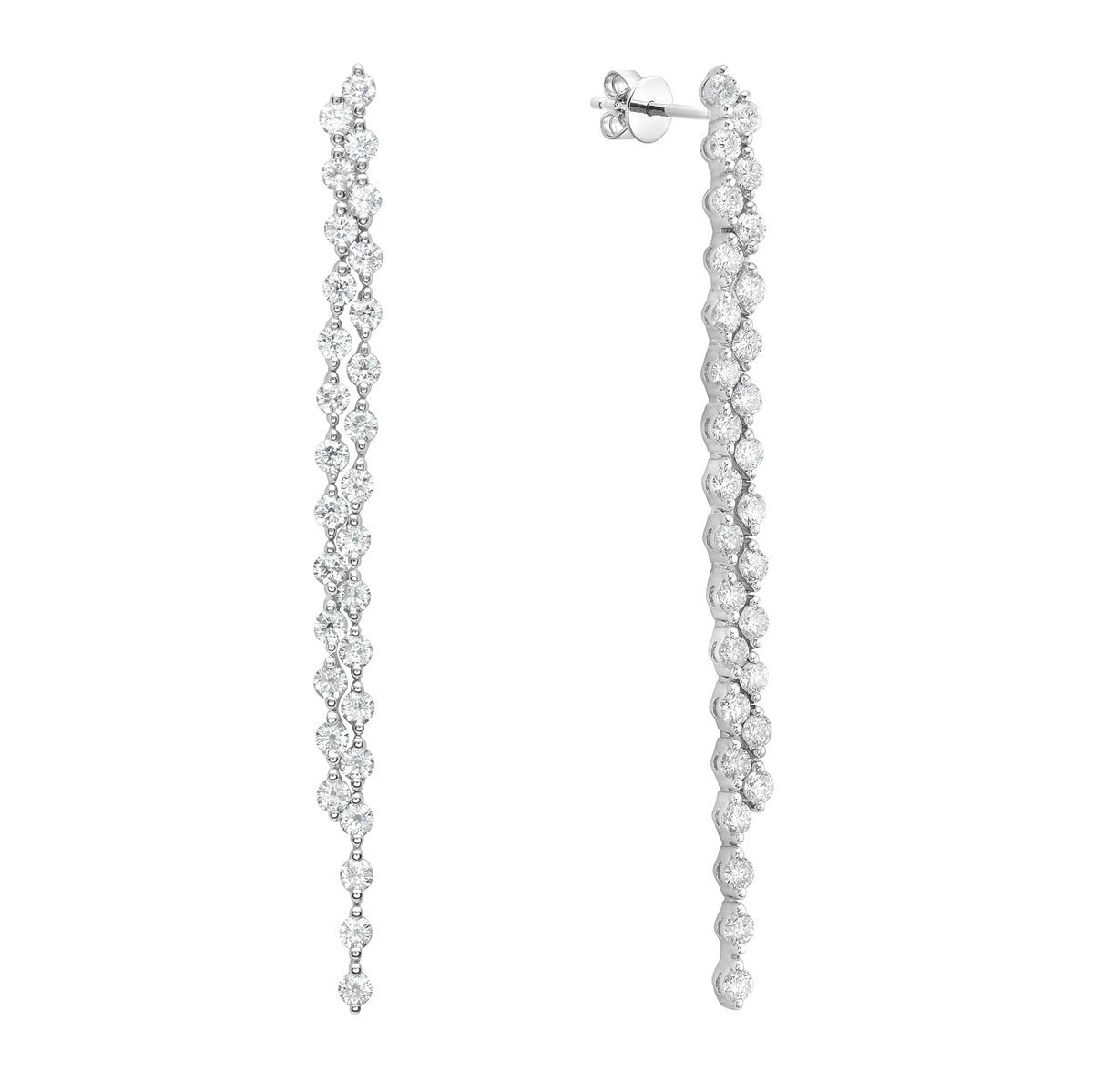 Earrings 14KW/4.8G 60RD-2.42CT