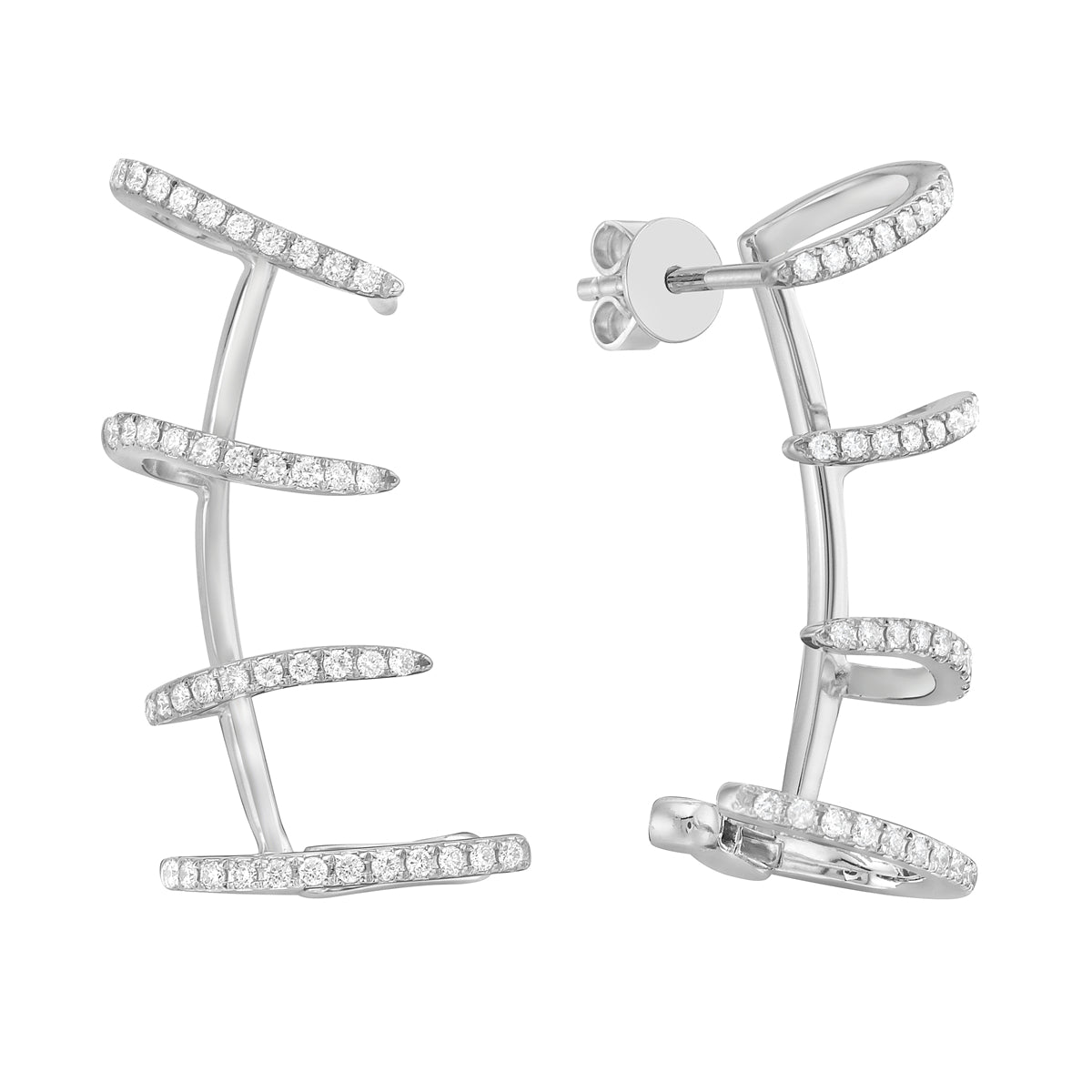 Earrings 14KW/4.7G 84RD-0.34CT