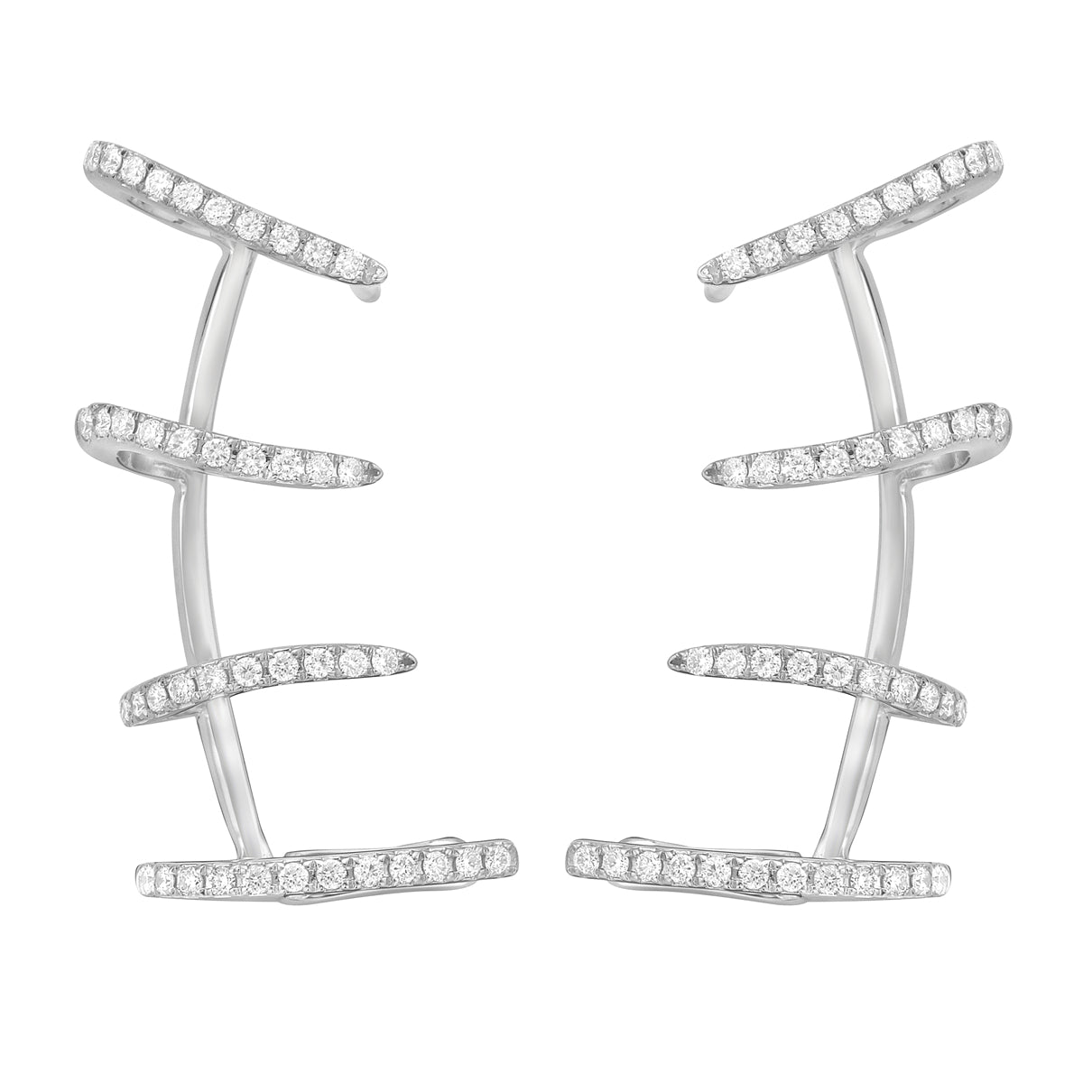 Earrings 14KW/4.7G 84RD-0.34CT