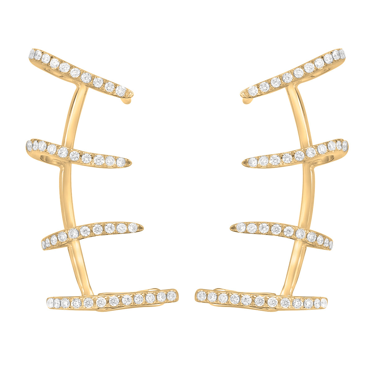 Earrings 14KY/4.3G 84RD-0.34CT