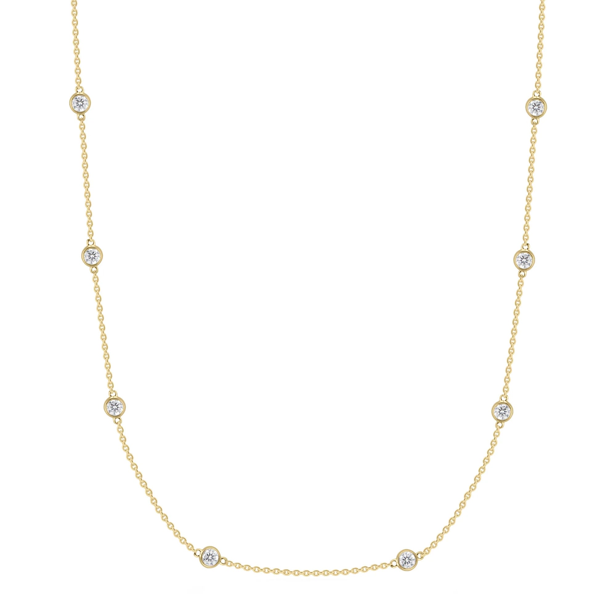 Necklace 14KY 18RD-1.25CT 34-INCHES