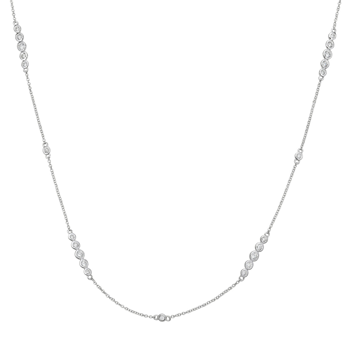 14K White Gold Link Necklace