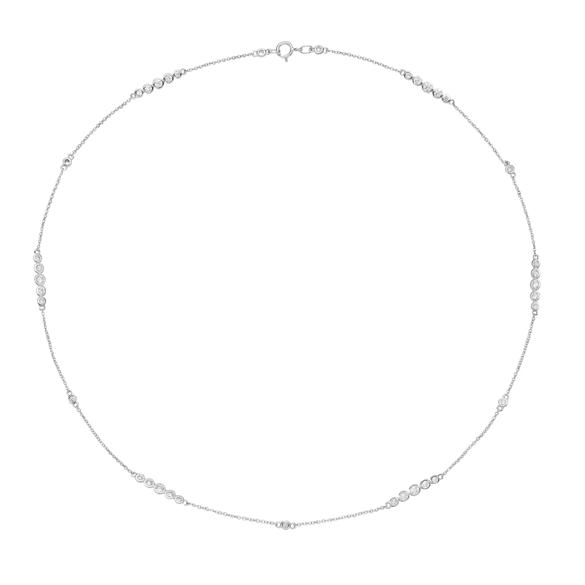 14K White Gold Link Necklace