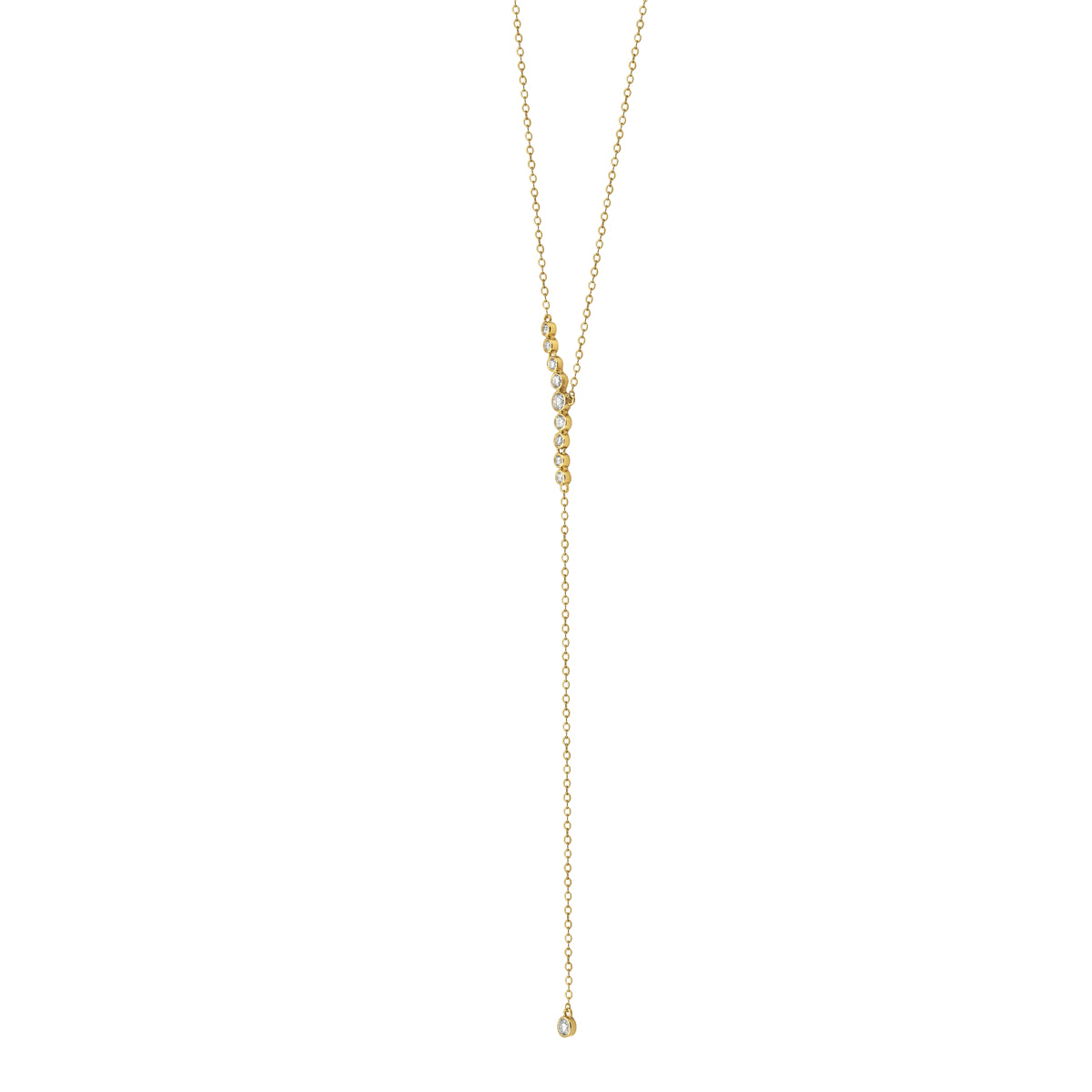 14K Yellow Gold Diamond Drop Pendant