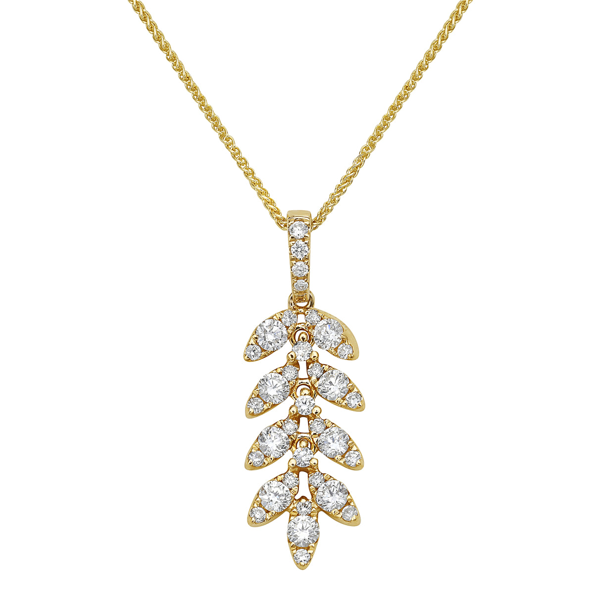 Pendant 14KY/1.5G 9RD-0.44CT 25RD-0.18CT