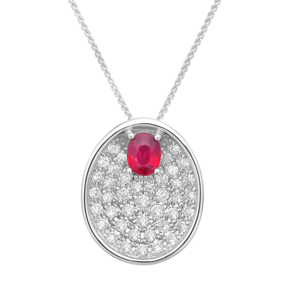 Pendant 14KW/1.7G 1RUBY-0.36CT 41RD-0.51CT