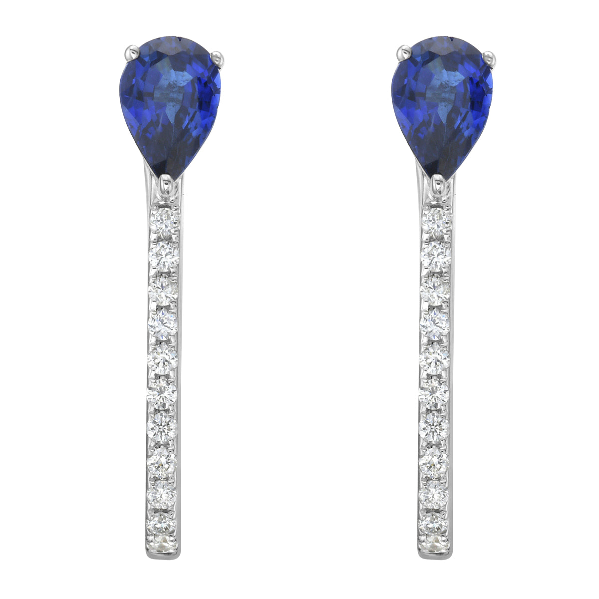 Earrings 14KW/2.4G 2SAPP-1.04CT 22RD-0.16CT