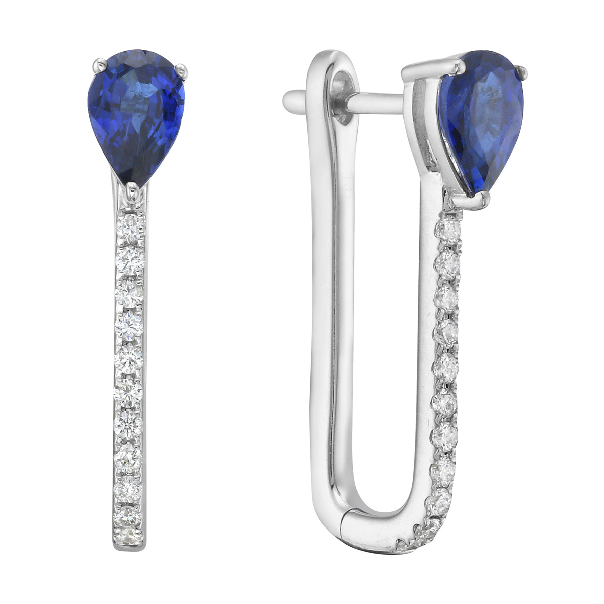 Earrings 14KW/2.4G 2SAPP-1.04CT 22RD-0.16CT