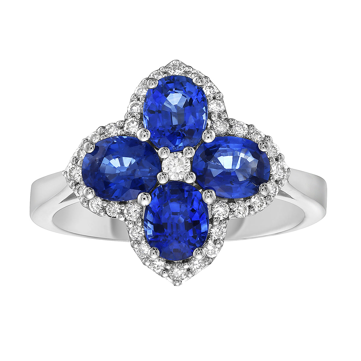 Ring 14KW/2.92G 4SAPP-2.03CT 33RD-0.26CT