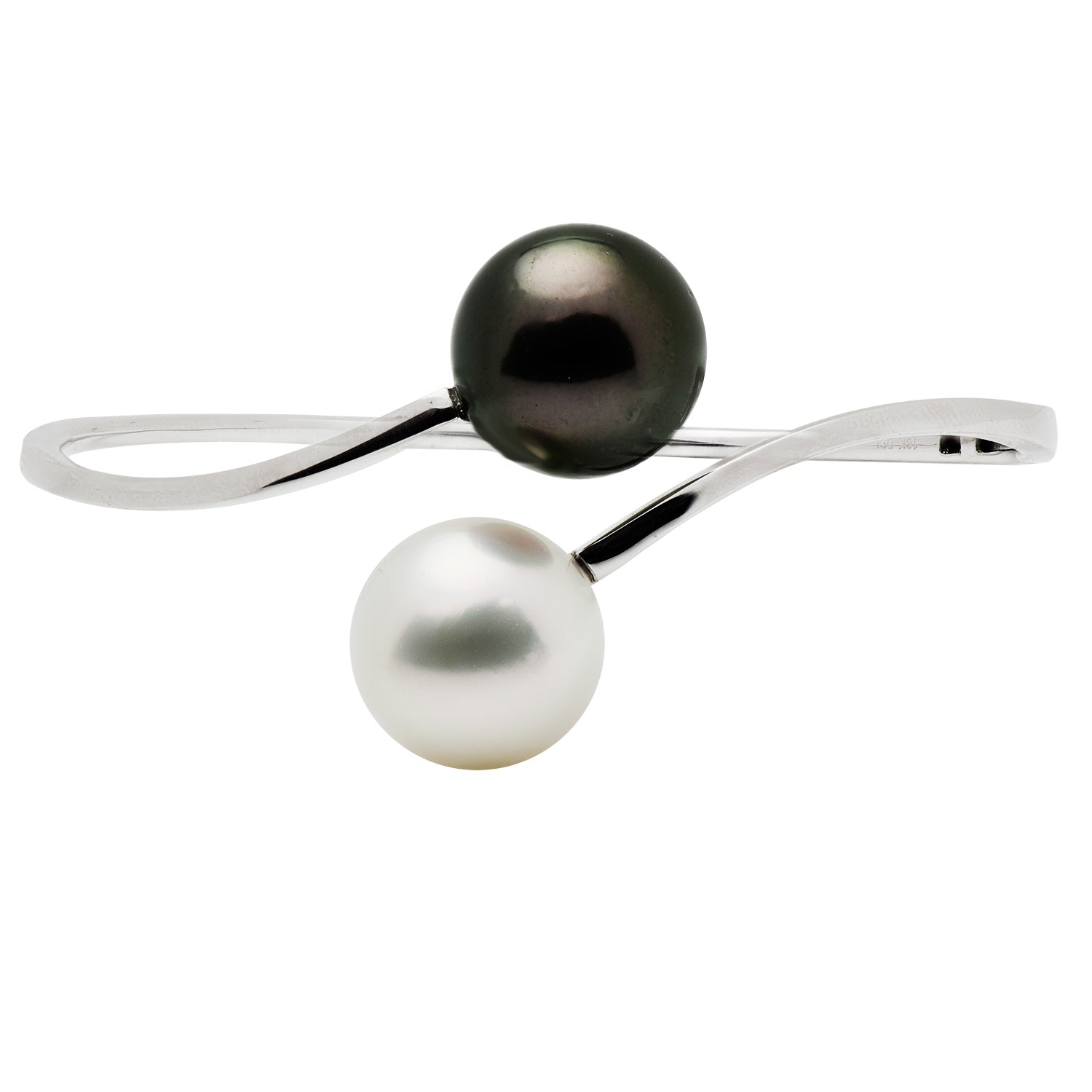 14KW White South Sea & Tahitian Pearl Bracelet, 12-13mm