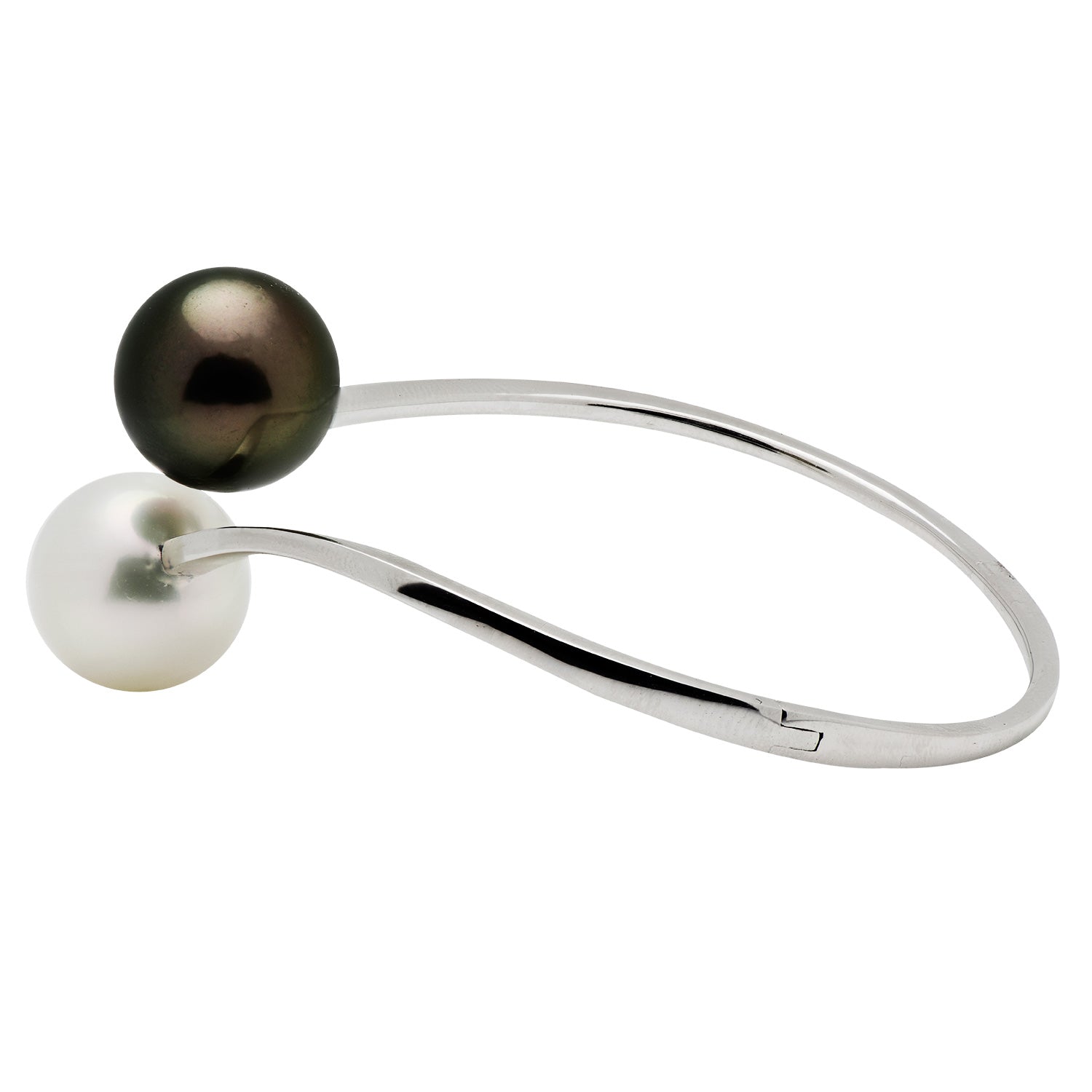 14KW White South Sea & Tahitian Pearl Bracelet, 12-13mm