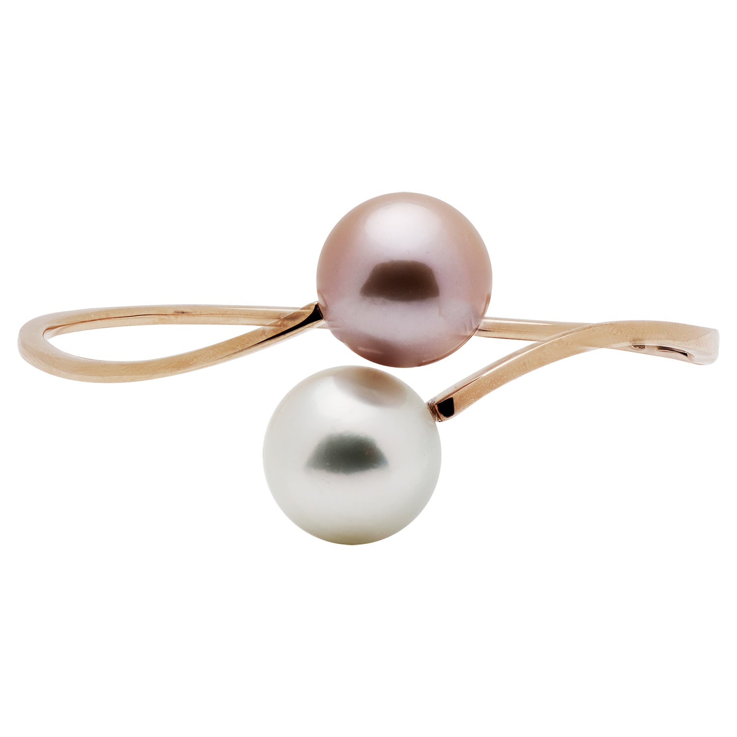 14KR White South Sea & Freshwater Pearl Bracelet, 12-13mm