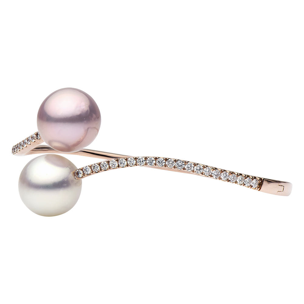 18KR White South Sea Pearl Bracelet, 12-13mm