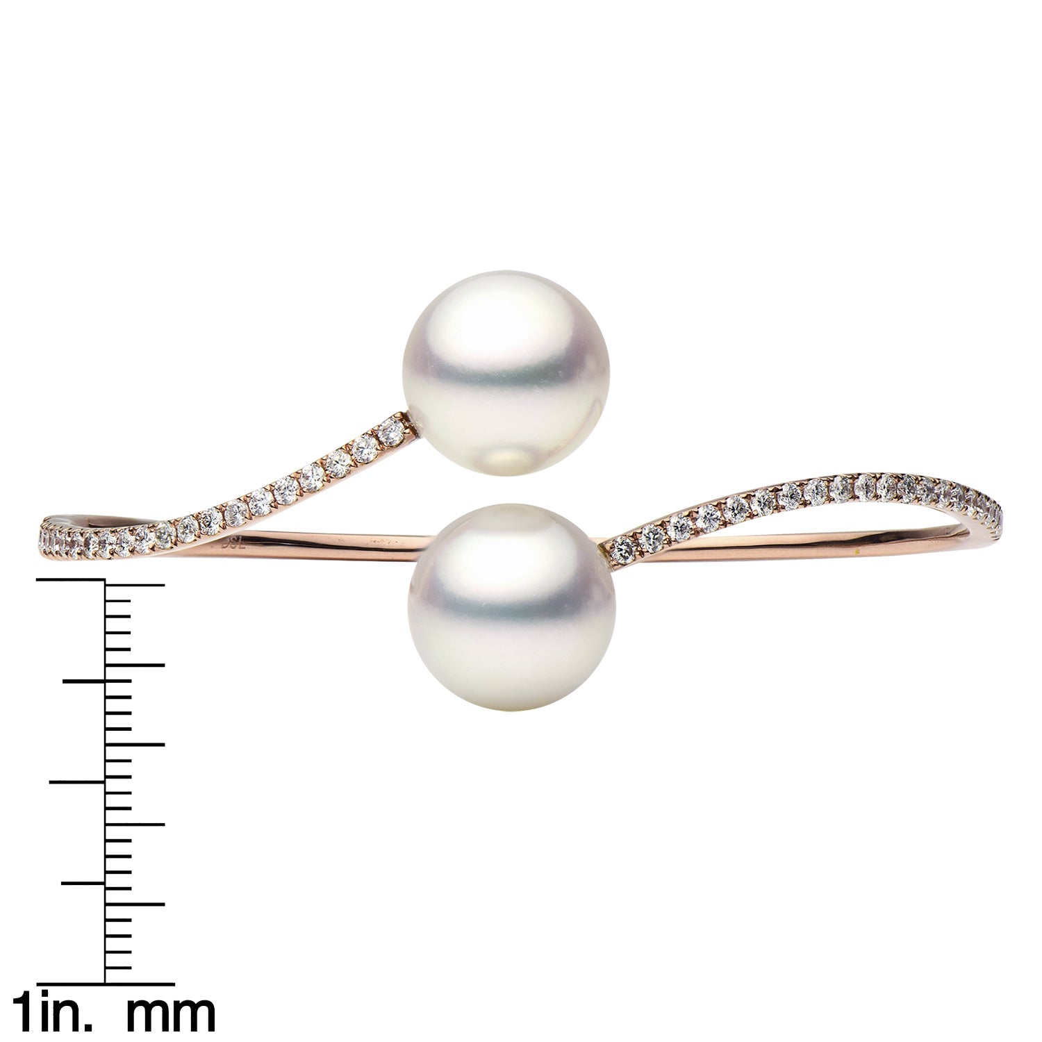 18KR White South Sea Pearl Bracelet, 12-13mm