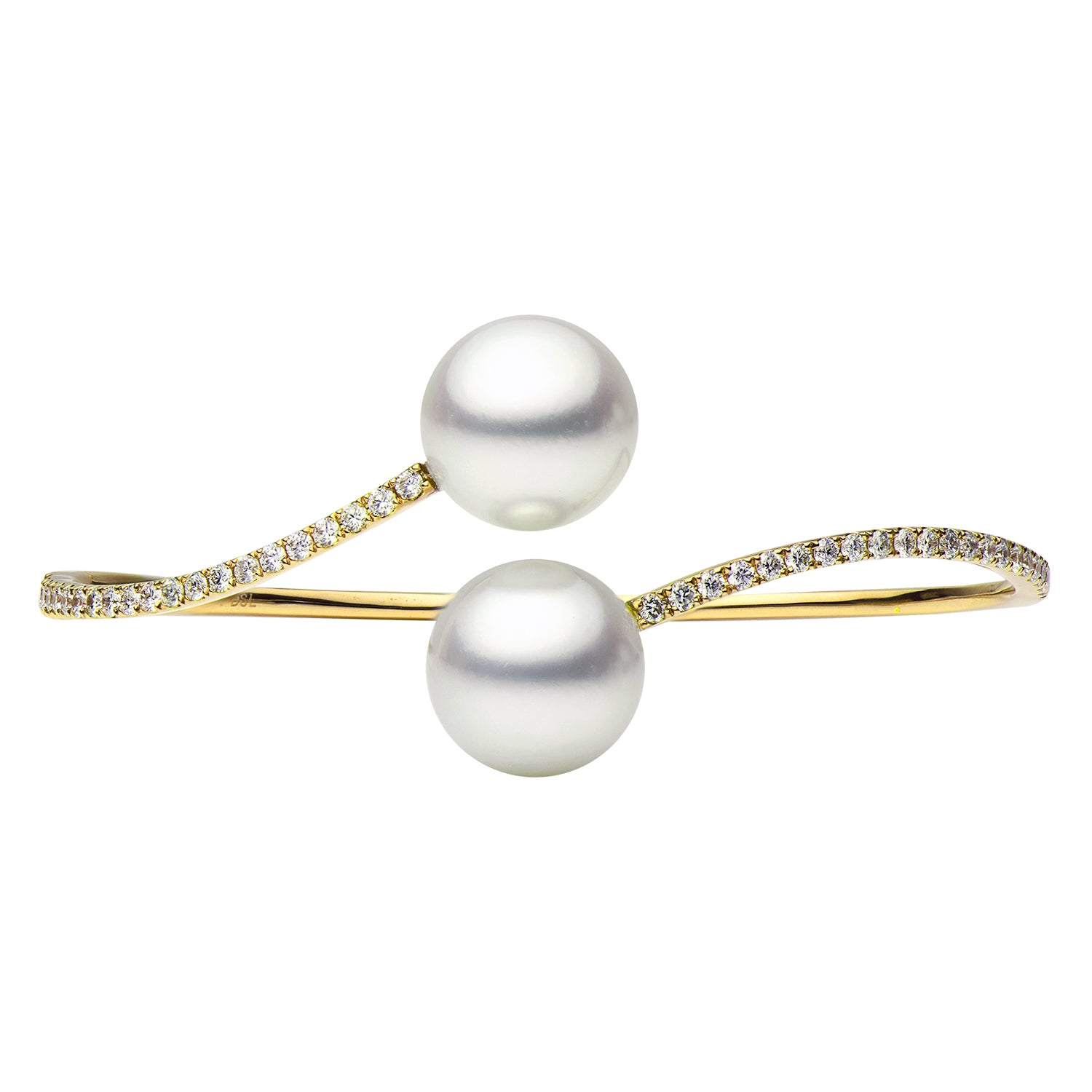 18KY White South Sea Pearl Bracelet, 12-13mm