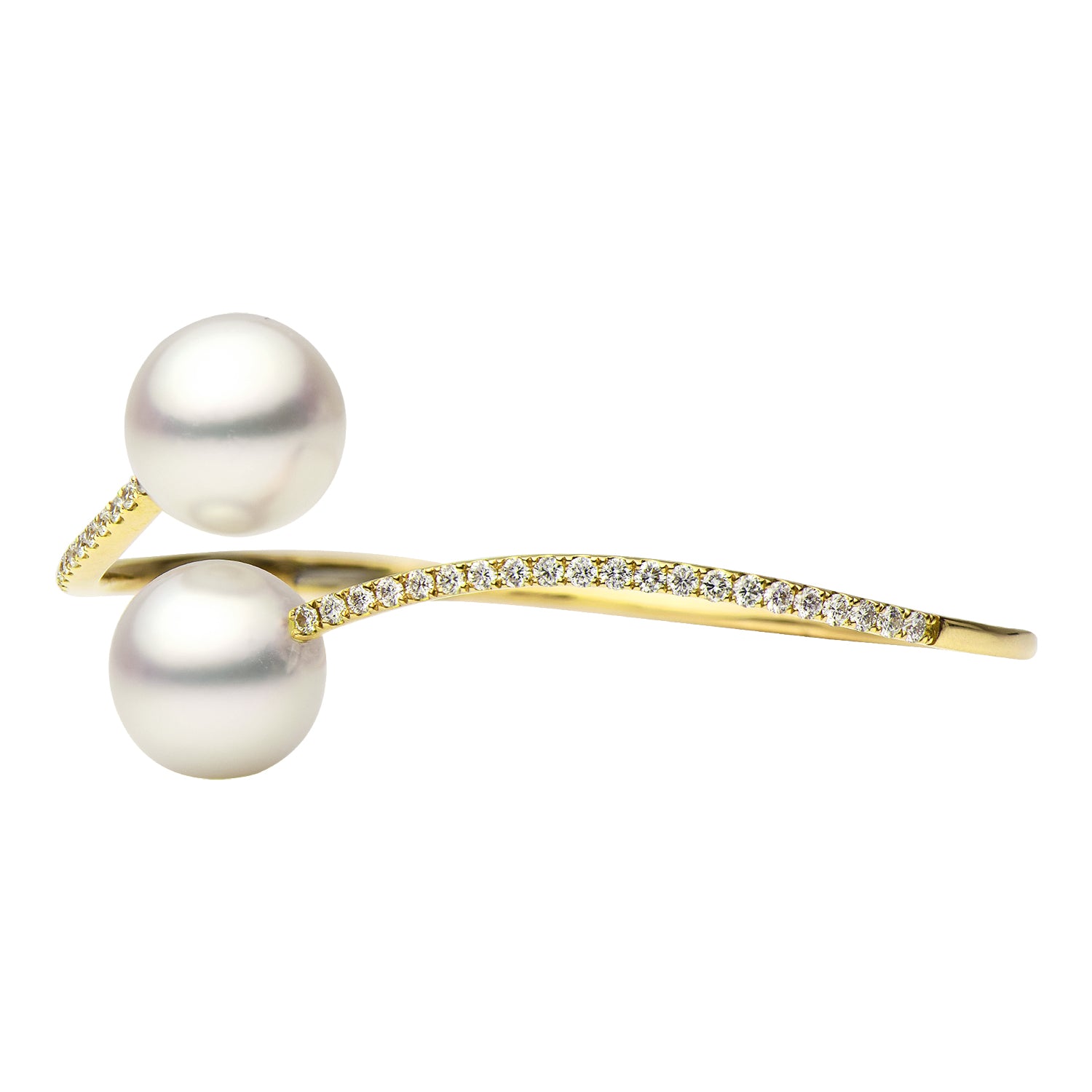 18KY White South Sea Pearl Bracelet, 12-13mm