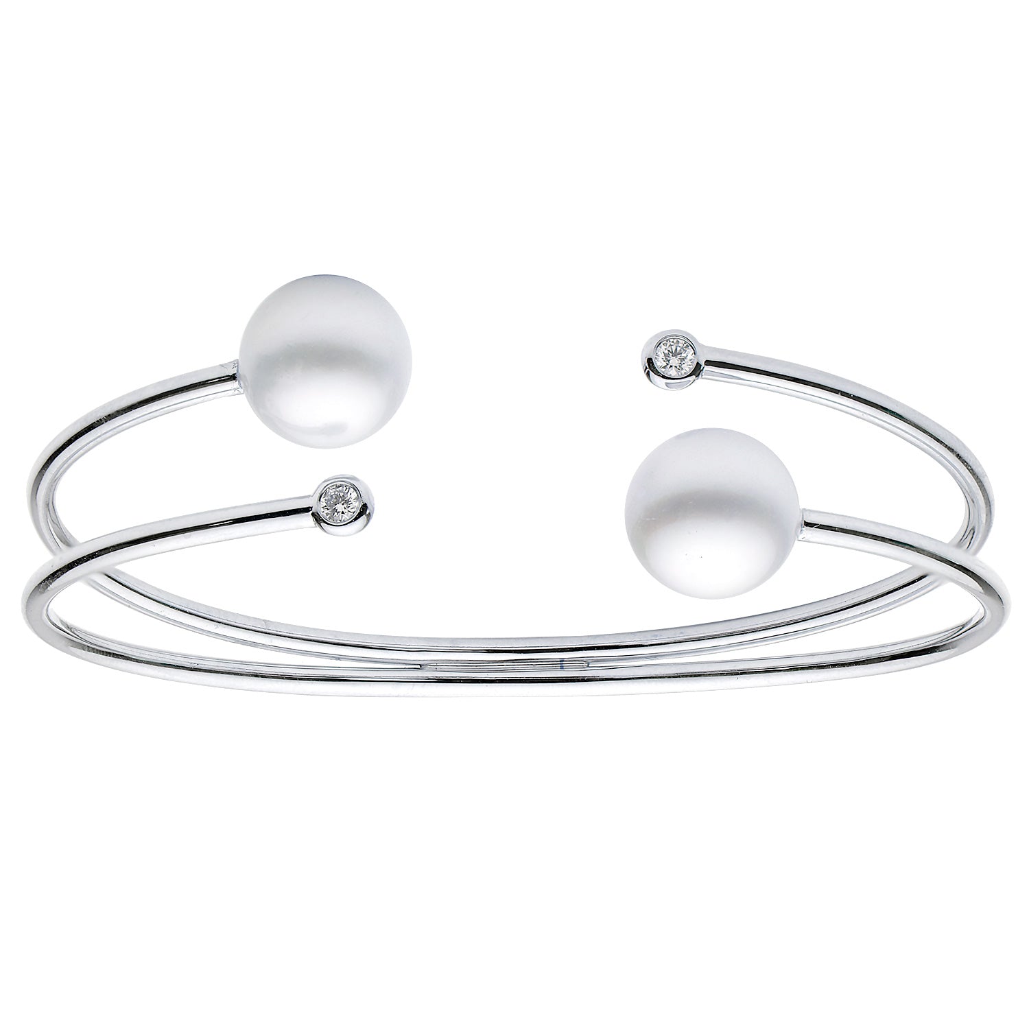 14KW-5.99G Bangle S.Sea 2D-0.12ct 10-11mm