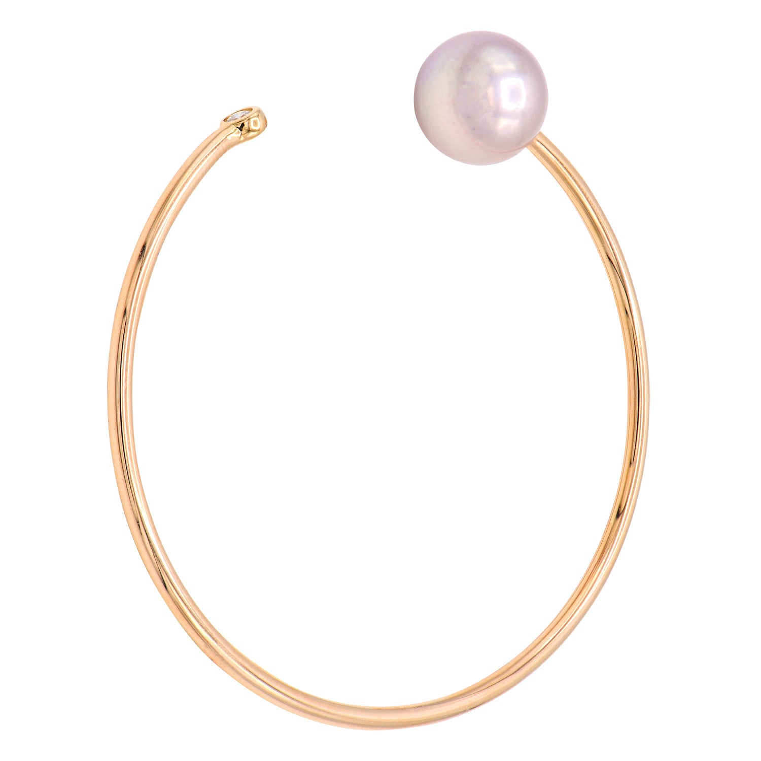 14KR-2.93G Bangle P.FW 1D-0.06ct 11-12mm