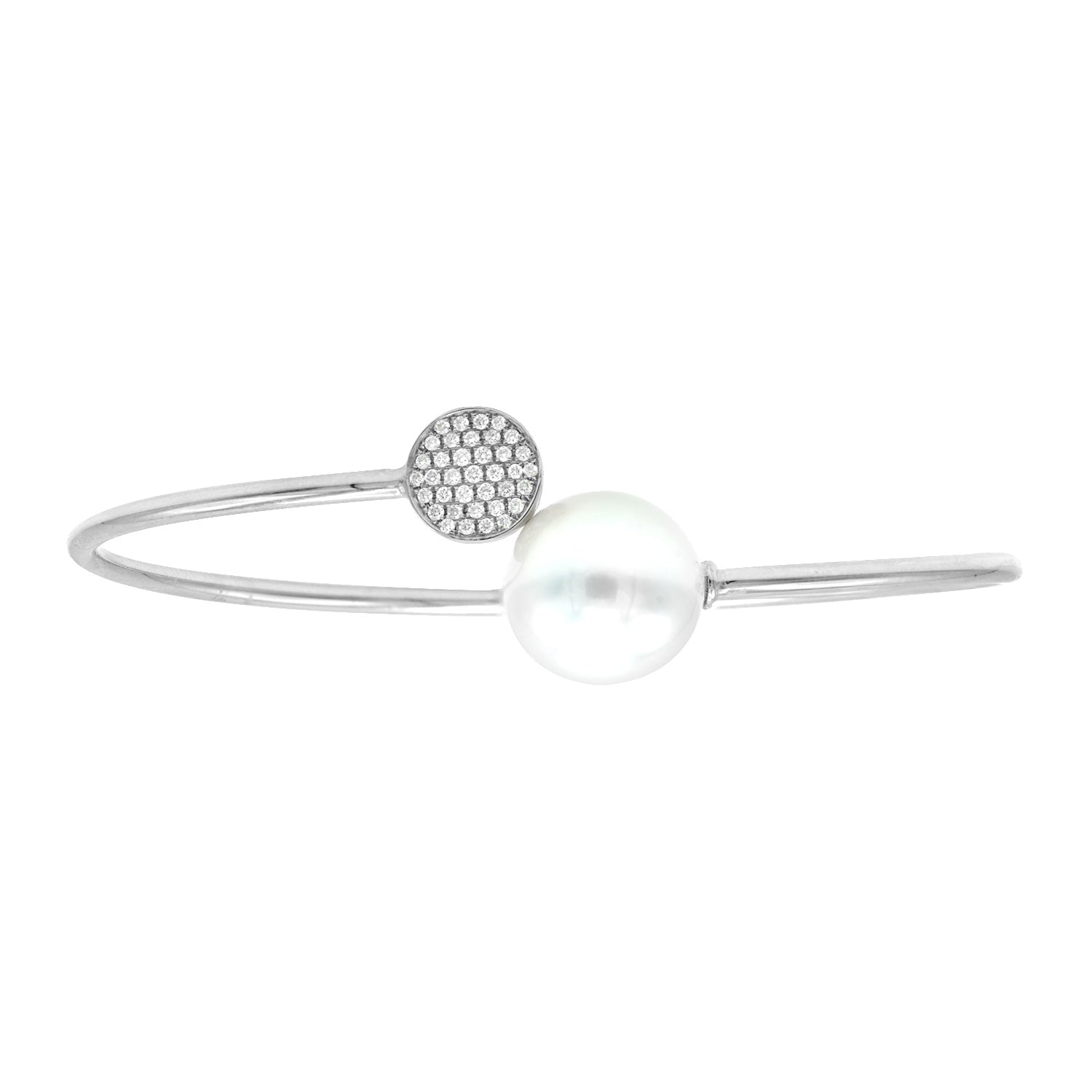 14KW-3.25G Bangle S.Sea 37D-0.13ct 11-12mm