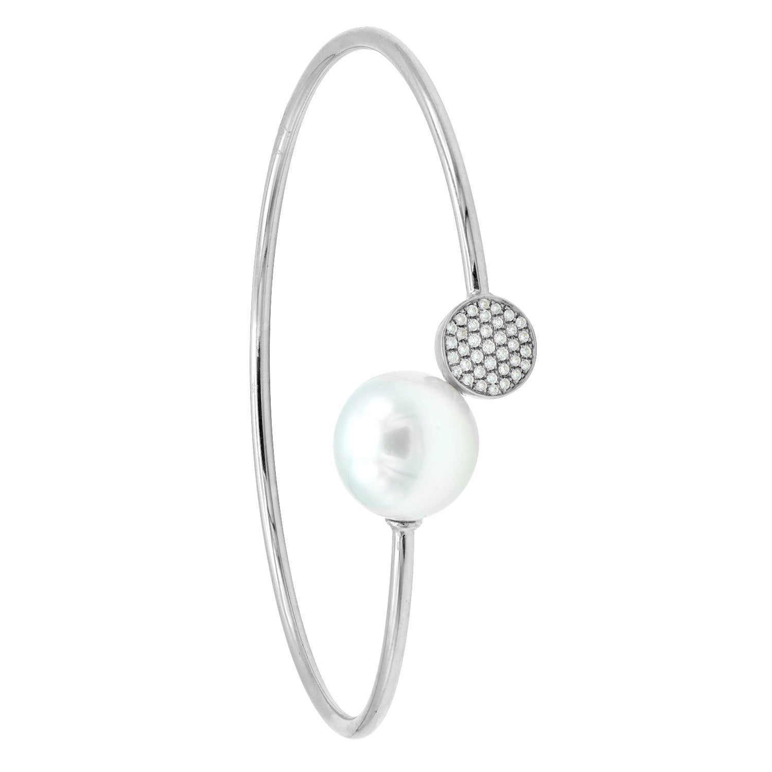 14KW-3.25G Bangle S.Sea 37D-0.13ct 11-12mm