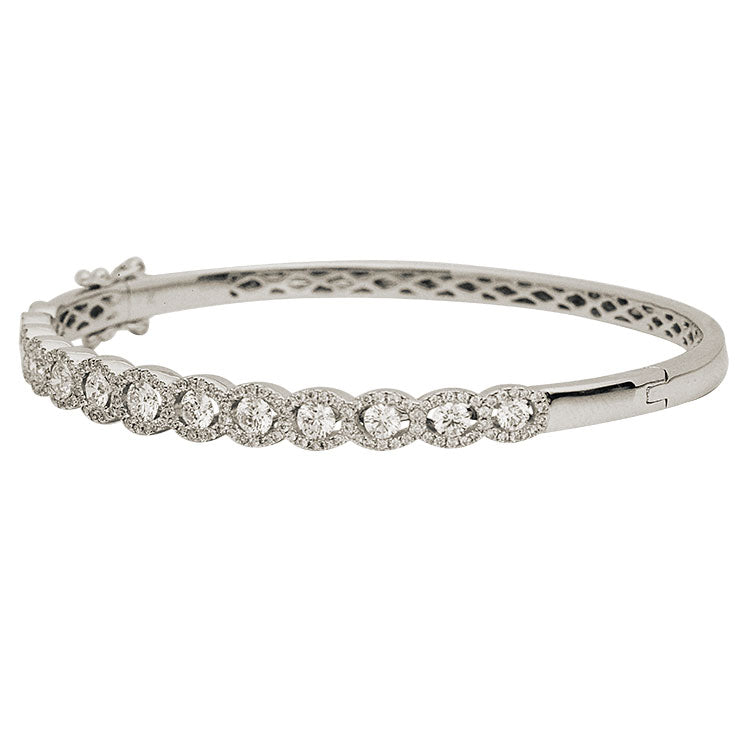 Bangle 18KY/10.9G 13RD-1.24CT 164RD-0.40CT